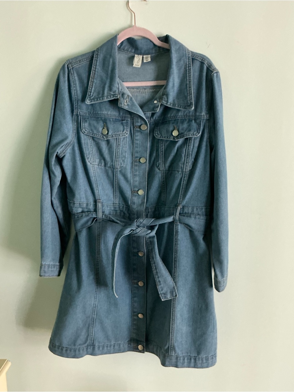Joie Blue Denim Tie-Waist Dress size XL